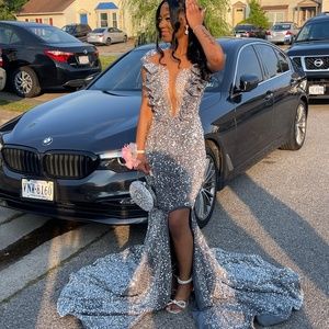 Silver Prom Dress